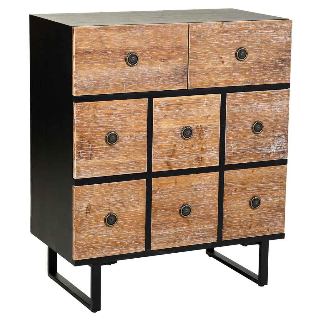 HOLZKOMMODE mit 8 Schubladen 76x40x90 - Braun, Holz (76/90/40cm) - Wanderlust
