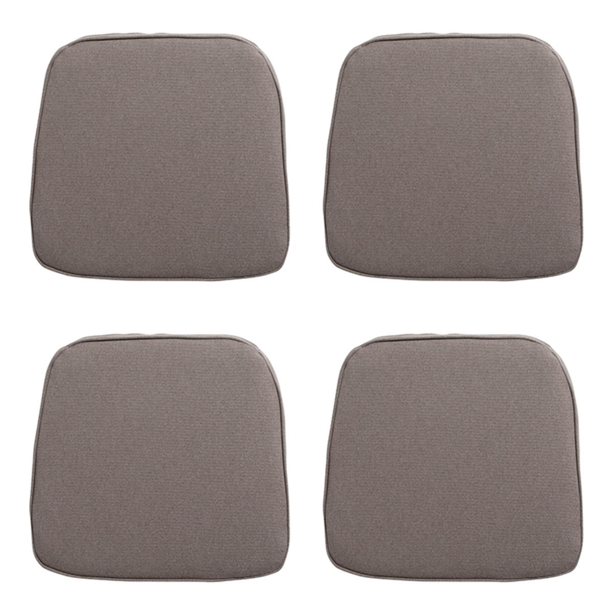 SITZKISSEN Manchester 48/48 cm 4er-Set - Braun, Textil (48/7.5/46cm) - Madison