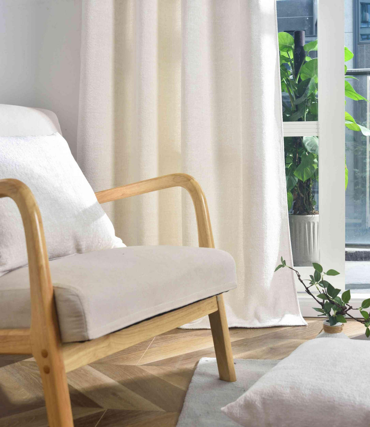 VORHANG 2ER SET »Nürnberg« HxB 245x135 cm Natur - Naturfarben, Textil (135/245cm) - Gardinenbox