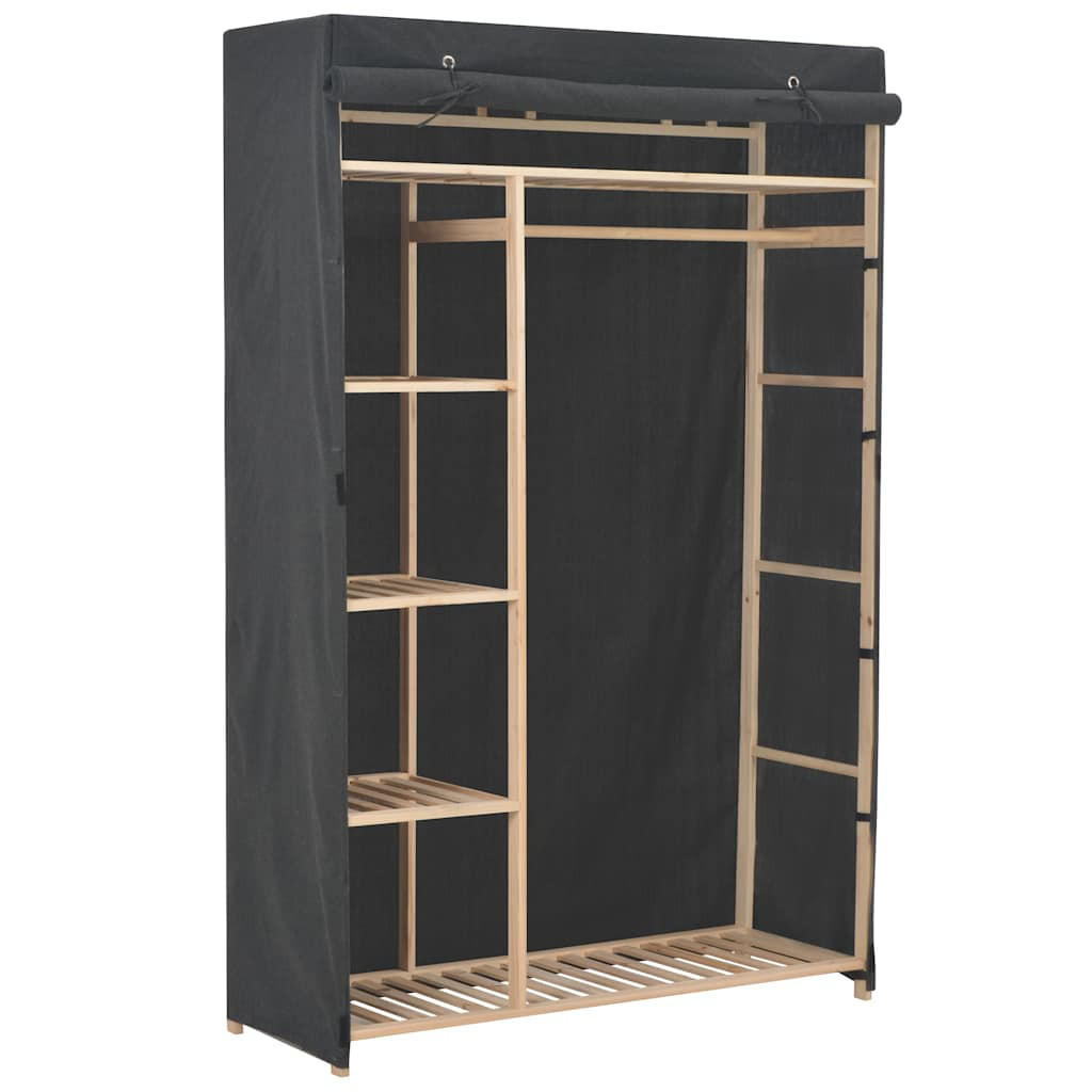 vidaXL Stoffschrank Grau 110x170x40 cm