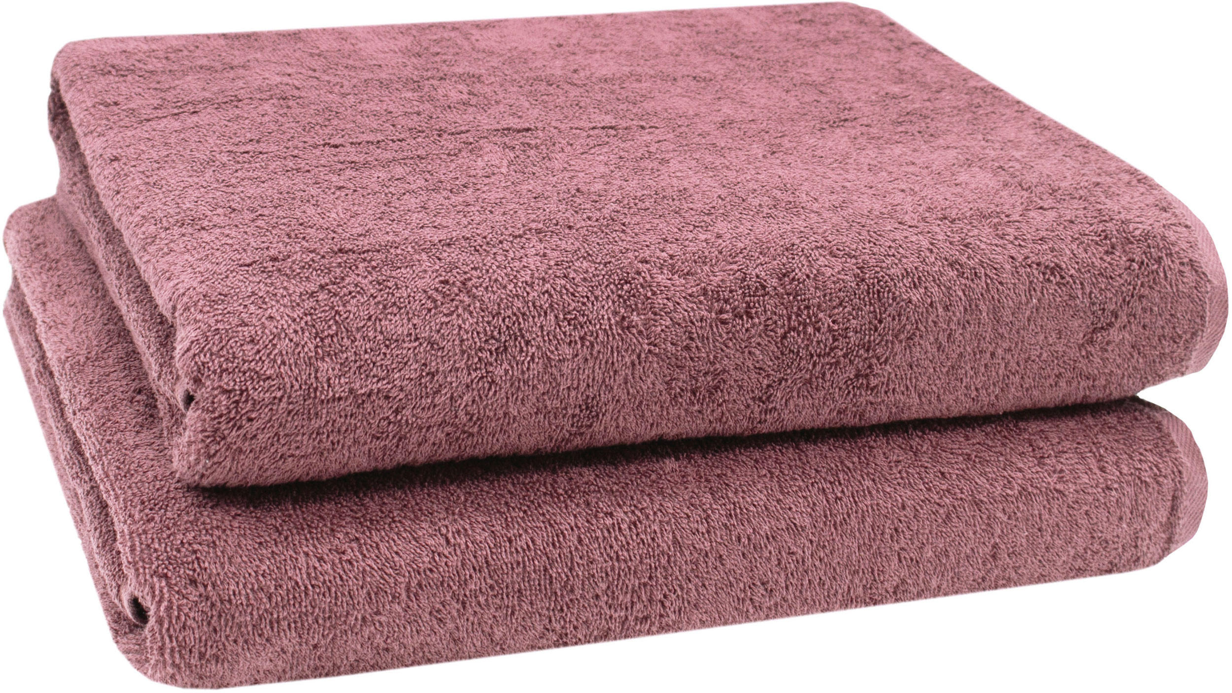 BADETUCH, 2er-Set, 100x150 cm, 100% Baumwolle, Rosa - Altrosa, Textil (100/150cm) - Zollner