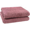 BADETUCH, 2er-Set, 100x150 cm, 100% Baumwolle, Rosa - Altrosa, Textil (100/150cm) - Zollner