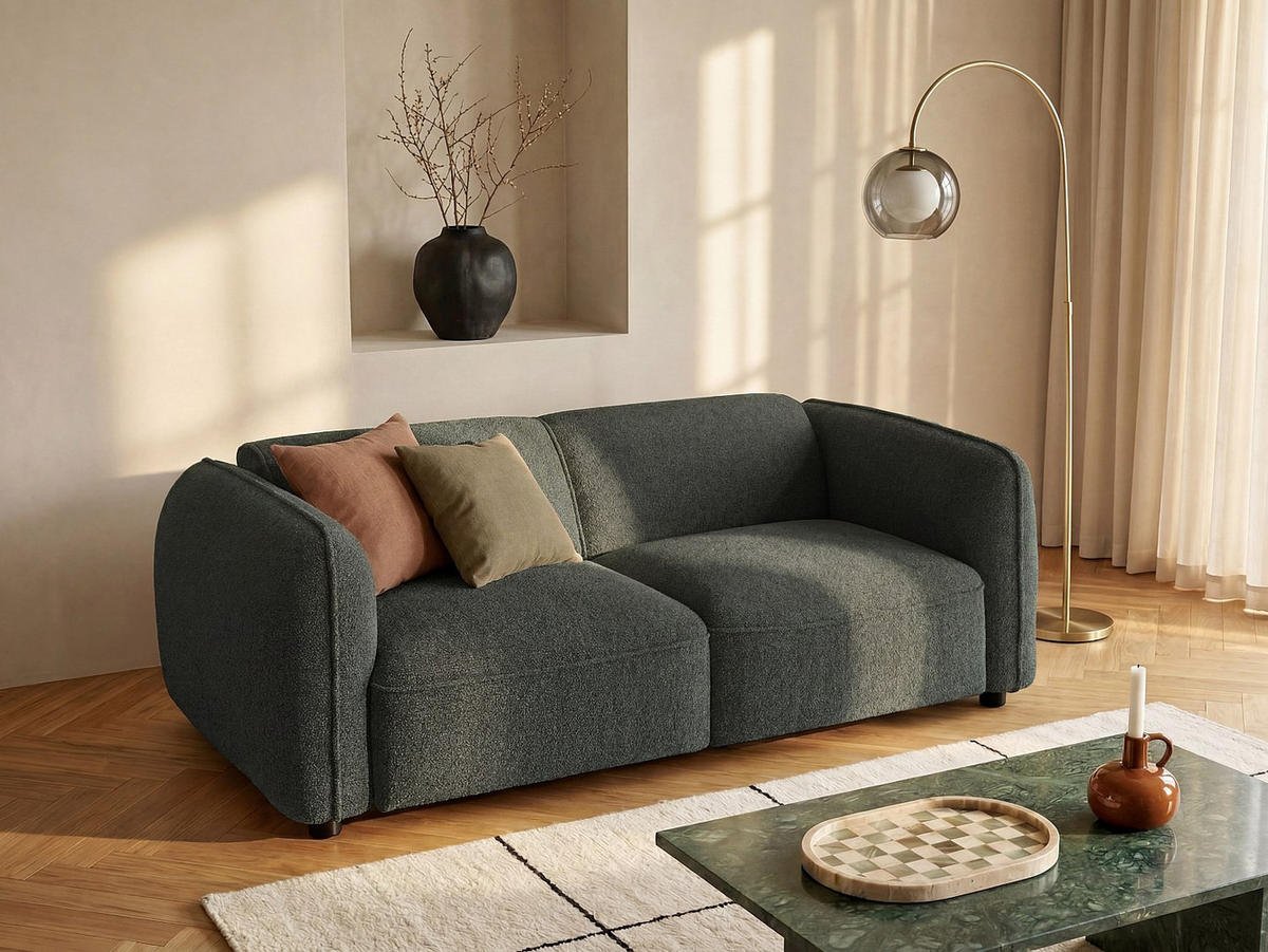 MODULIERBARES Sofa - 2 Personen - stoff - grün Camilio - Grün, Textil (196/74/97cm) - Vente-Unique