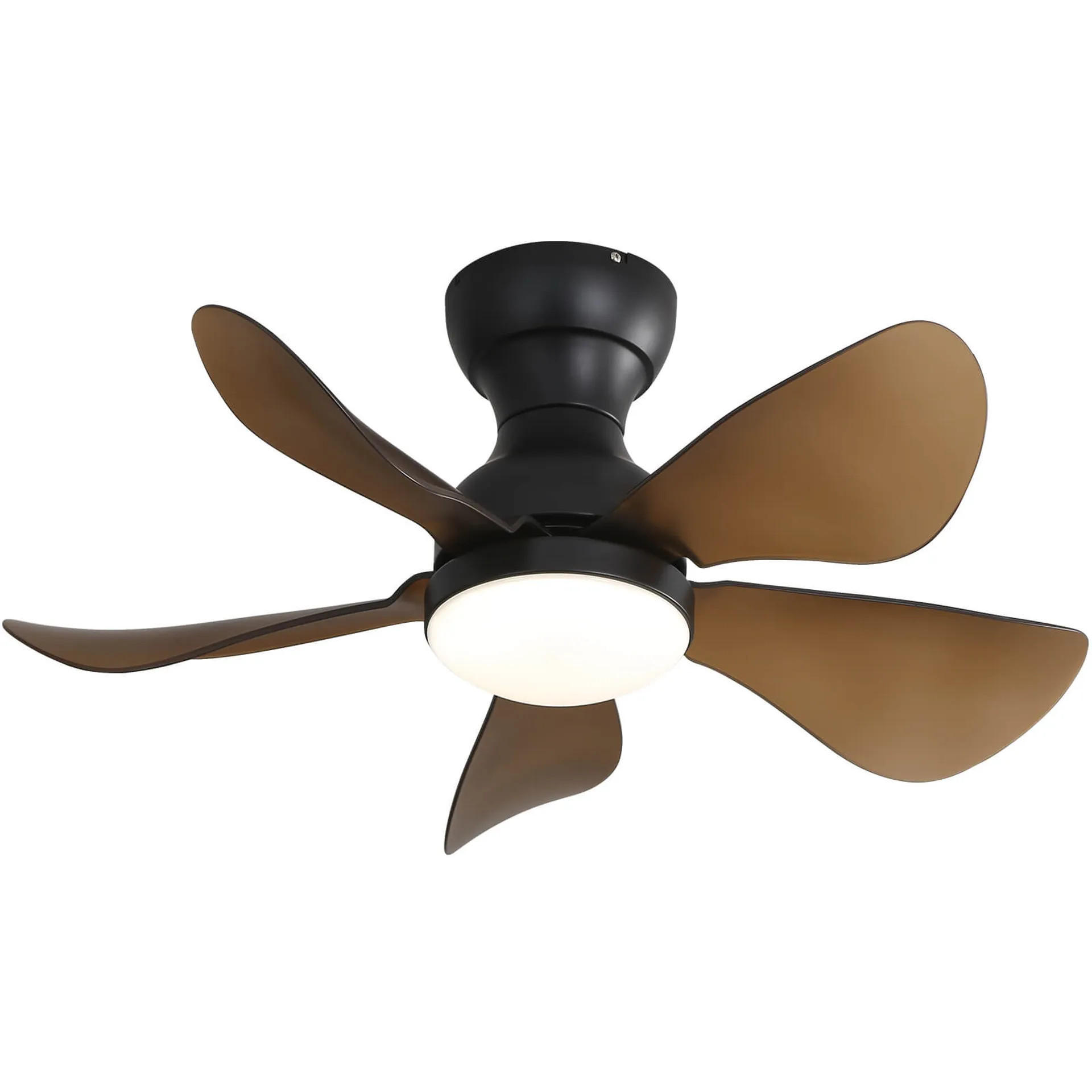 DECKENVENTILATOR 29Zoll Flach LED Licht ABS Flügel DC Motor - Schwarz, Kunststoff (73.66/73.66/29.97cm) - CASIVA
