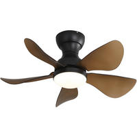 DECKENVENTILATOR 29Zoll Flach LED Licht ABS Flügel DC Motor - Schwarz, Kunststoff (73.66/73.66/29.97cm) - CASIVA