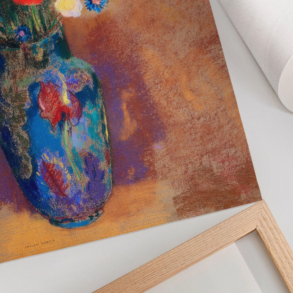 POSTER - 29x42 cm - Odilon Redon - Ein Blumenstrauß - Braun, Textil (29/42/0.1cm) - TULUP