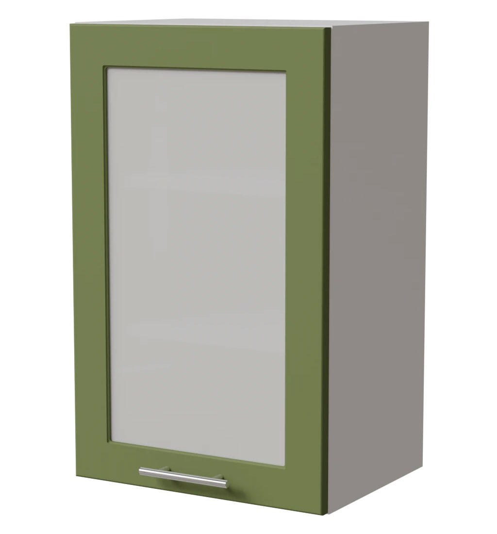 KÜCHENHÄNGESCHRANK Brerra W2S/45 Weiß / RAL 6025 farngrün Matt 45 / 32,5 / 72cm - Weiß/Grün, Holz/Holzwerkstoff (45/72/32.5cm) - Feldmann-Wohnen