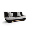 SOFA Boat mit Schlaffunktion - Hellgrau/Schwarz, Textil (190/95/80cm) - SIMKAM Furniture