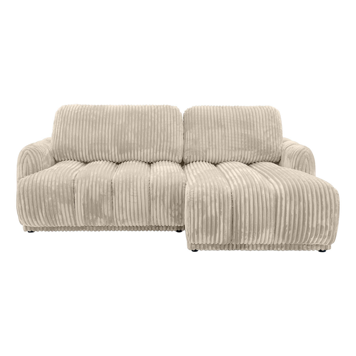 ECKSOFA CAMILO mit Schlaffunktion, Creme - Creme, Textil (220/150cm) - Fedve