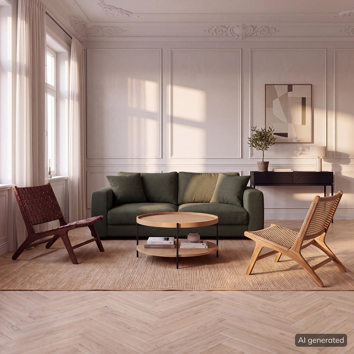 2,5-SITZER SOFA - Schwarz/Grau, Holz/Kunststoff (182/79/106cm) - home24
