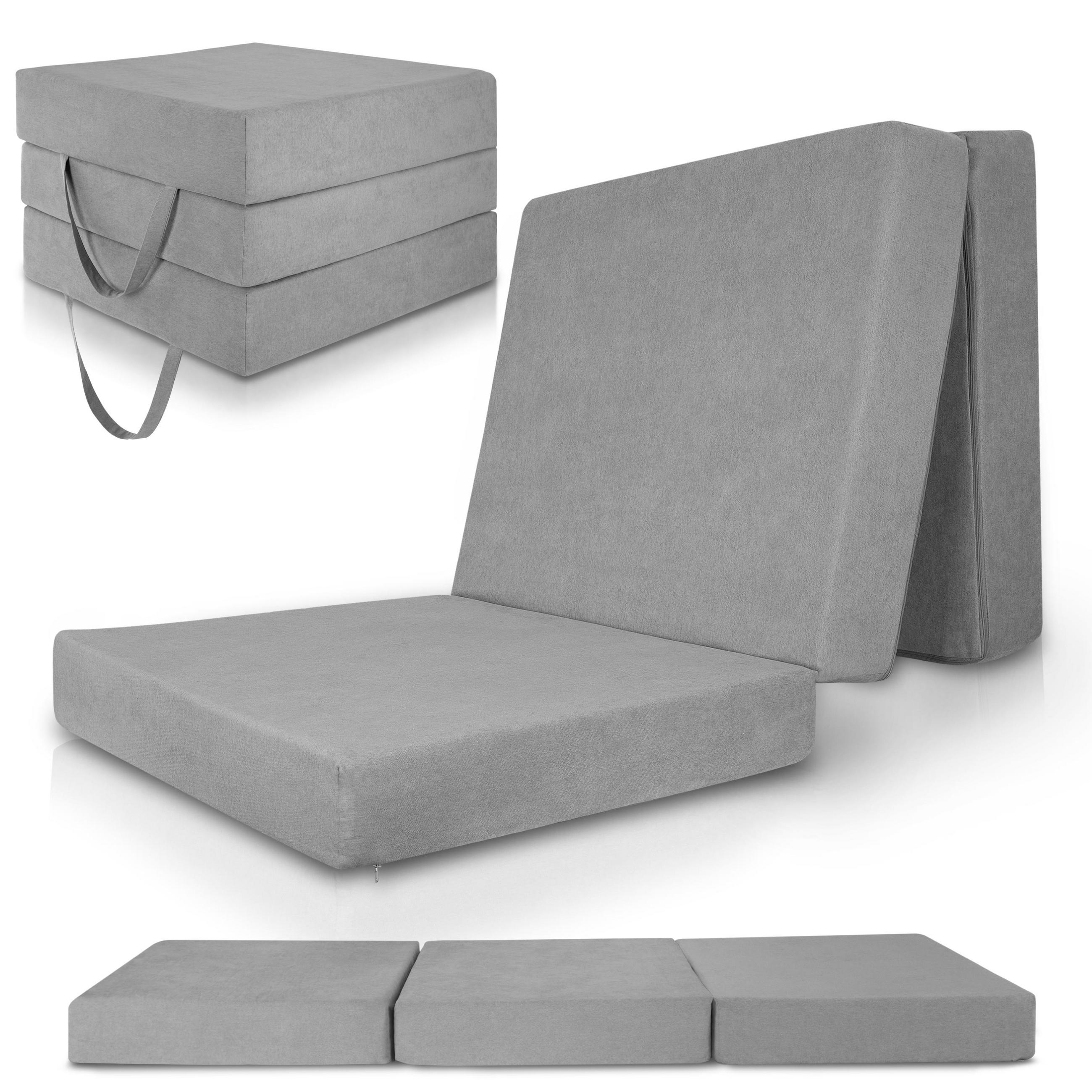 VISCO KLAPPMATRATZE VS95 201/100/14 cm Grau - Grau, Textil (100/201cm) - Beautissu 