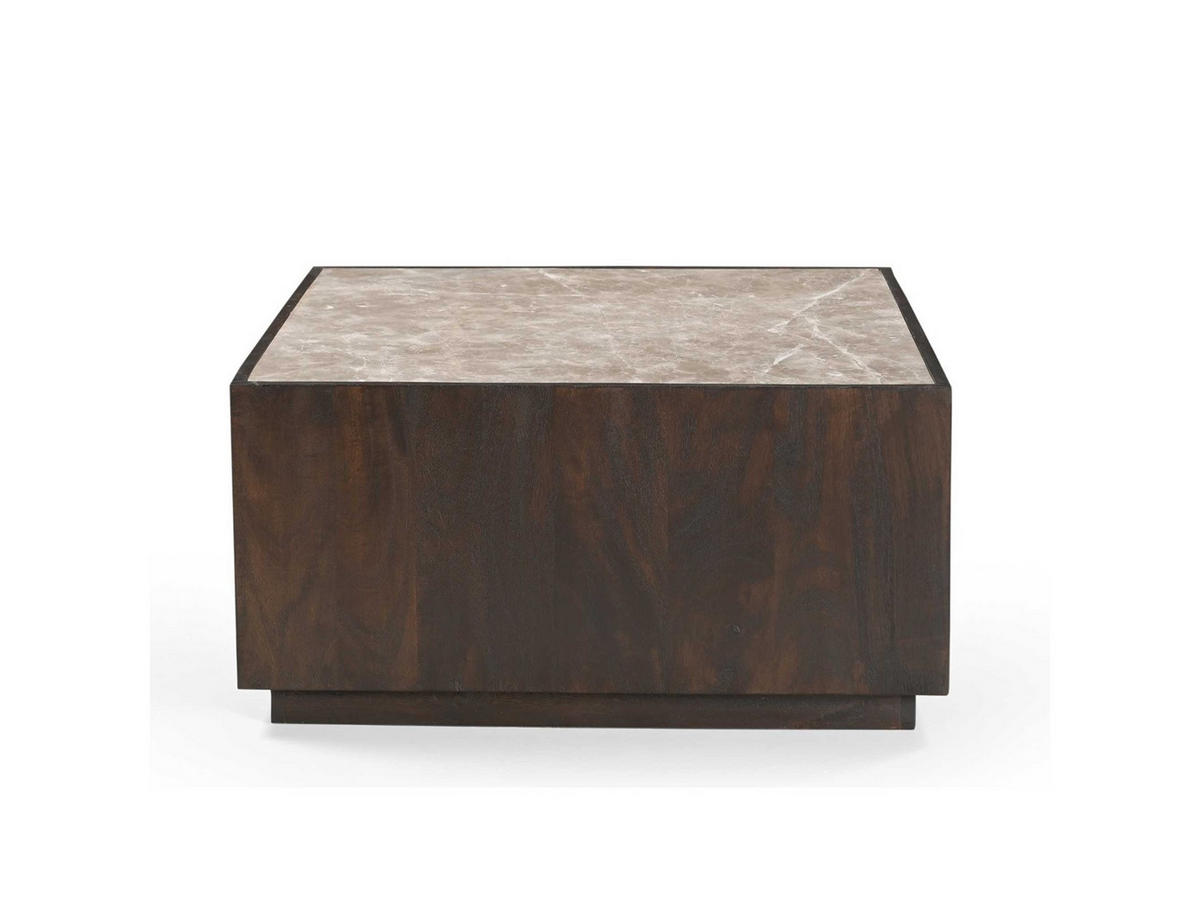 COUCHTISCH Moos Mangoholz 80 cm / 80 cm Braun - Braun, Holz (80/80/40cm)