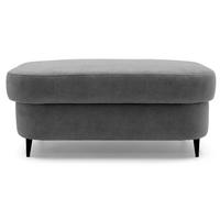 POUF PRIAM 104 x 60 cm Velours Dunkelgrau - Dunkelgrau/Schwarz, Holz/Textil (104/43/60cm) - Muffo