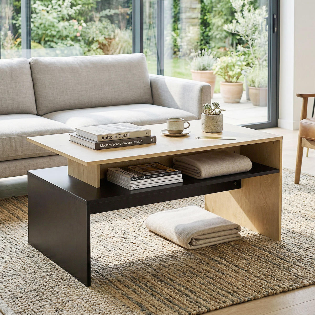 COUCHTISCH Beige 1 Stück - Beige, Kunststoff (95/55/50cm) - GiPP