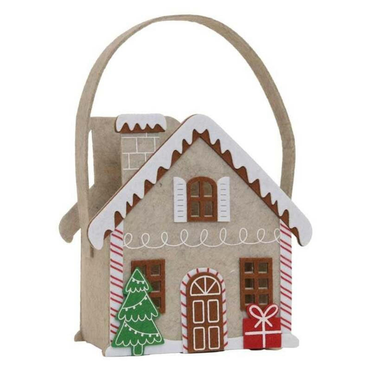 UNIQUE Living - Geschenktüte Weihnachten - 18,5x7,5x18cm - Mehrfarbig - Multicolor, Textil (18cm) - Unique Living