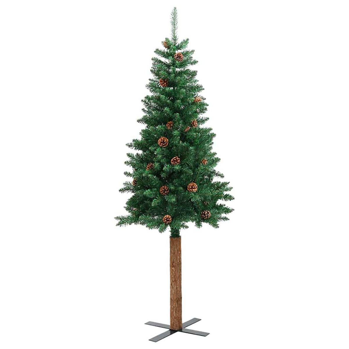 WEIHNACHTSBAUM Schlanker Haltbar 66/66/150 cm Grün PVC - Grün, Kunststoff (150cm) - vidaXL