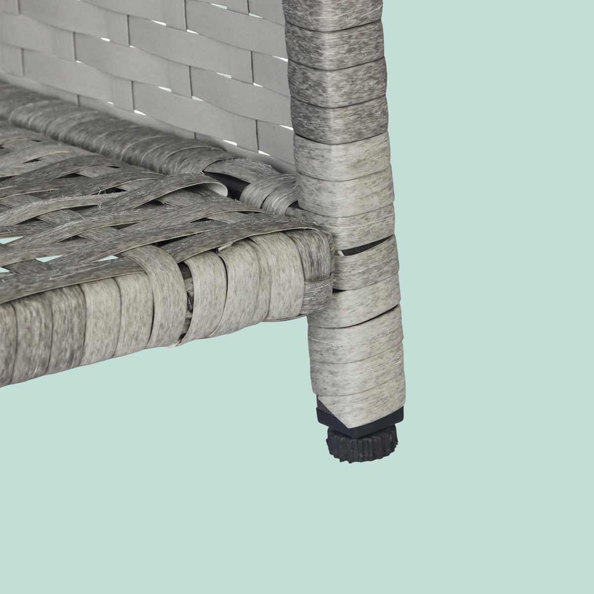 BALKONOVÝ stůl - šedá, kov/plast (45/45/40cm) - Relaxdays