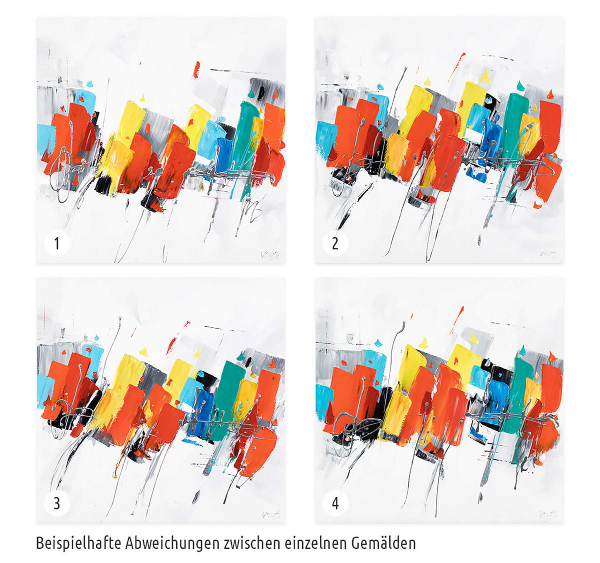 ÖLGEMÄLDE 80/80 cm - Weiß, Holz/Textil (80/80cm) - KUNSTLOFT