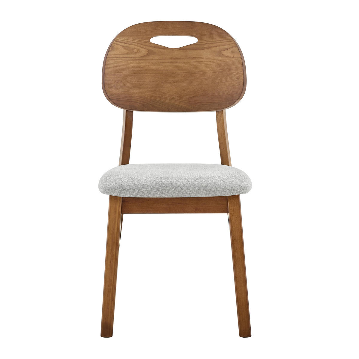 STUHL-SET DE-36737 2 Stück mit ovaler Rückenlehne und Tragegriff Grau - Grau, Holzwerkstoff (44/88/50cm) - ComfortXL