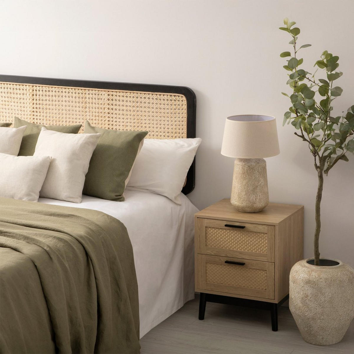 NACHTTISCH 2 SCHUBLADEN Samoa Natürlich 45 cm x 56 cm - Naturfarben, Holzwerkstoff (45/56/40cm) - Klast Home