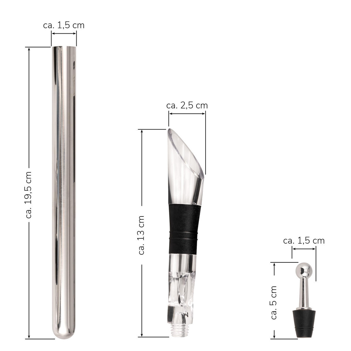 WEIN-AUSGIESSER, transparent - Transparent, Kunststoff (2.5/31.5/2.5cm) - bremermann
