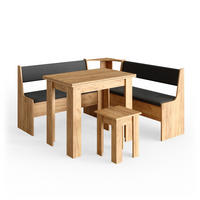 ECKBANKGRUPPE Roman Goldkraft Eiche 150 x 41.5 cm mit Tisch - Honigeiche/Anthrazit, Holzwerkstoff (150/80/150cm) - Vicco