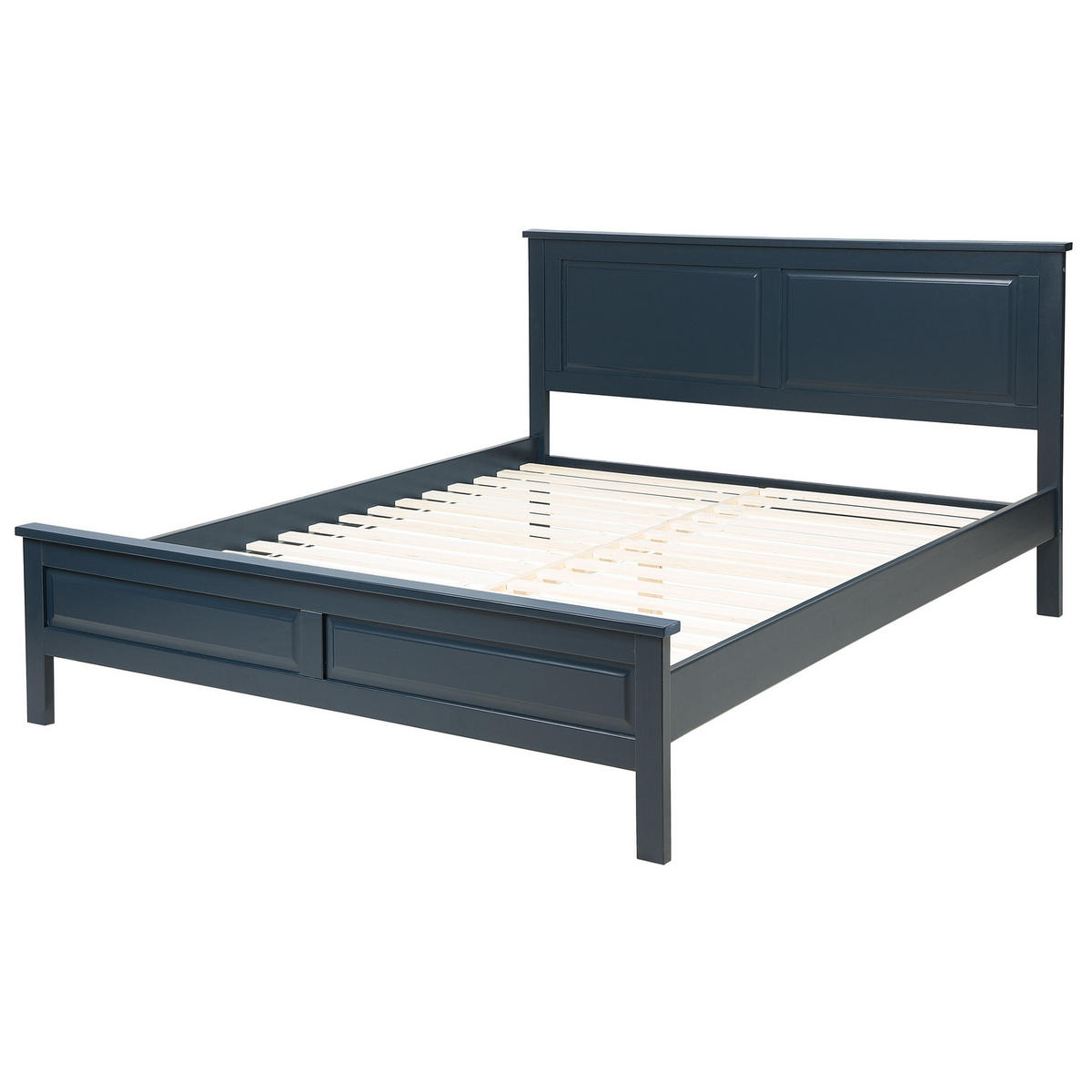 HOLZBETT 180/200cm Dunkelblau Olivet - Dunkelblau, Holz (180/200cm) - Beliani