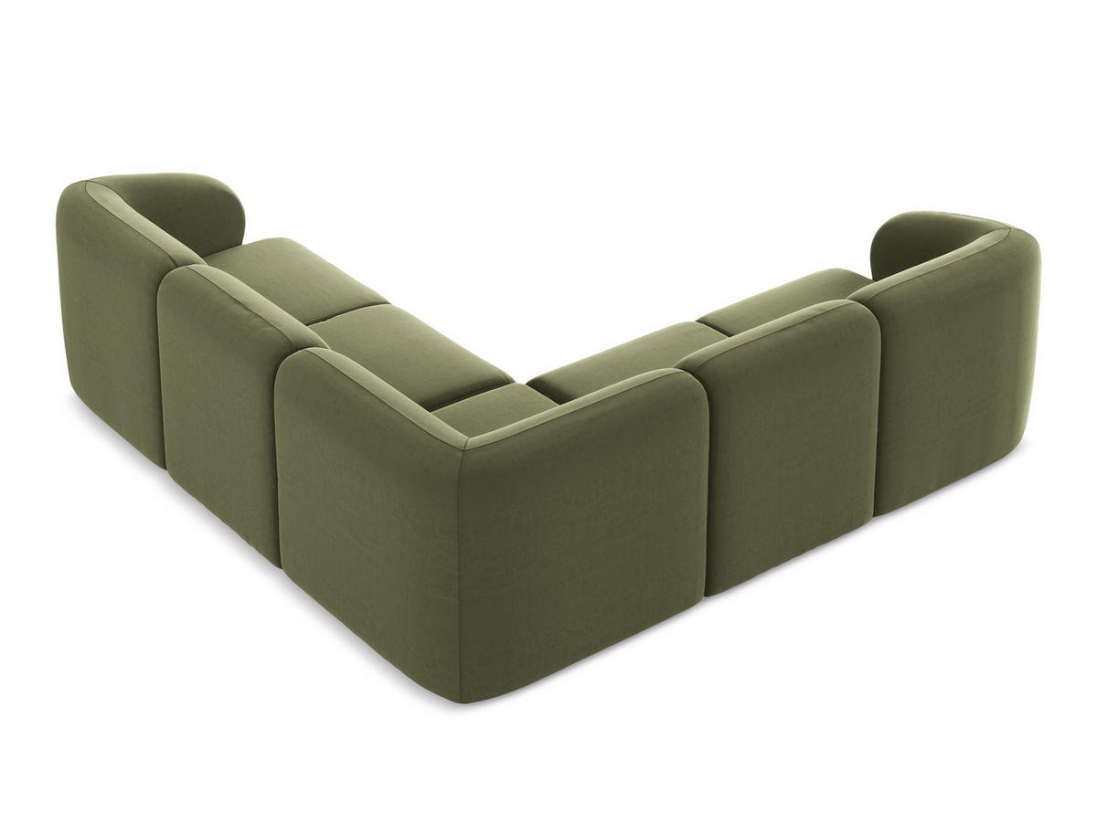 WOHNLANDSCHAFT Bouclé Stoff Grau - Silberfarben/Schwarz, Holzwerkstoff/Kunststoff (325/75/236cm) - Makamii