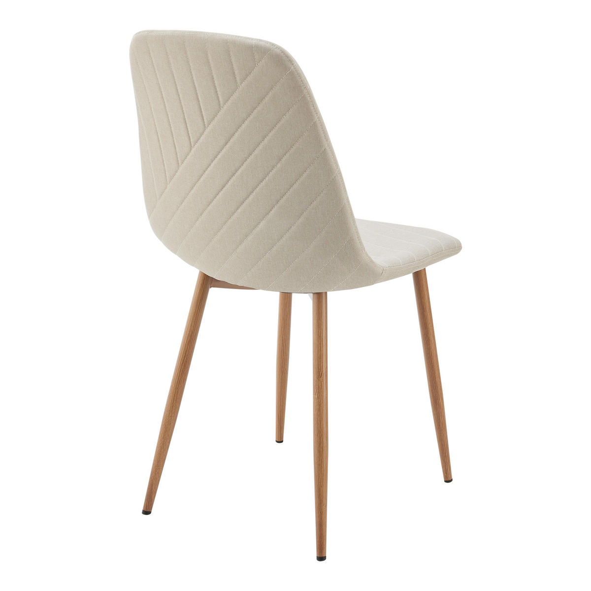 ESSZIMMERSTUHL-SET 4 TLG. Köfering - Beige, Textil/Metall (44/88/55cm) - [en.casa]