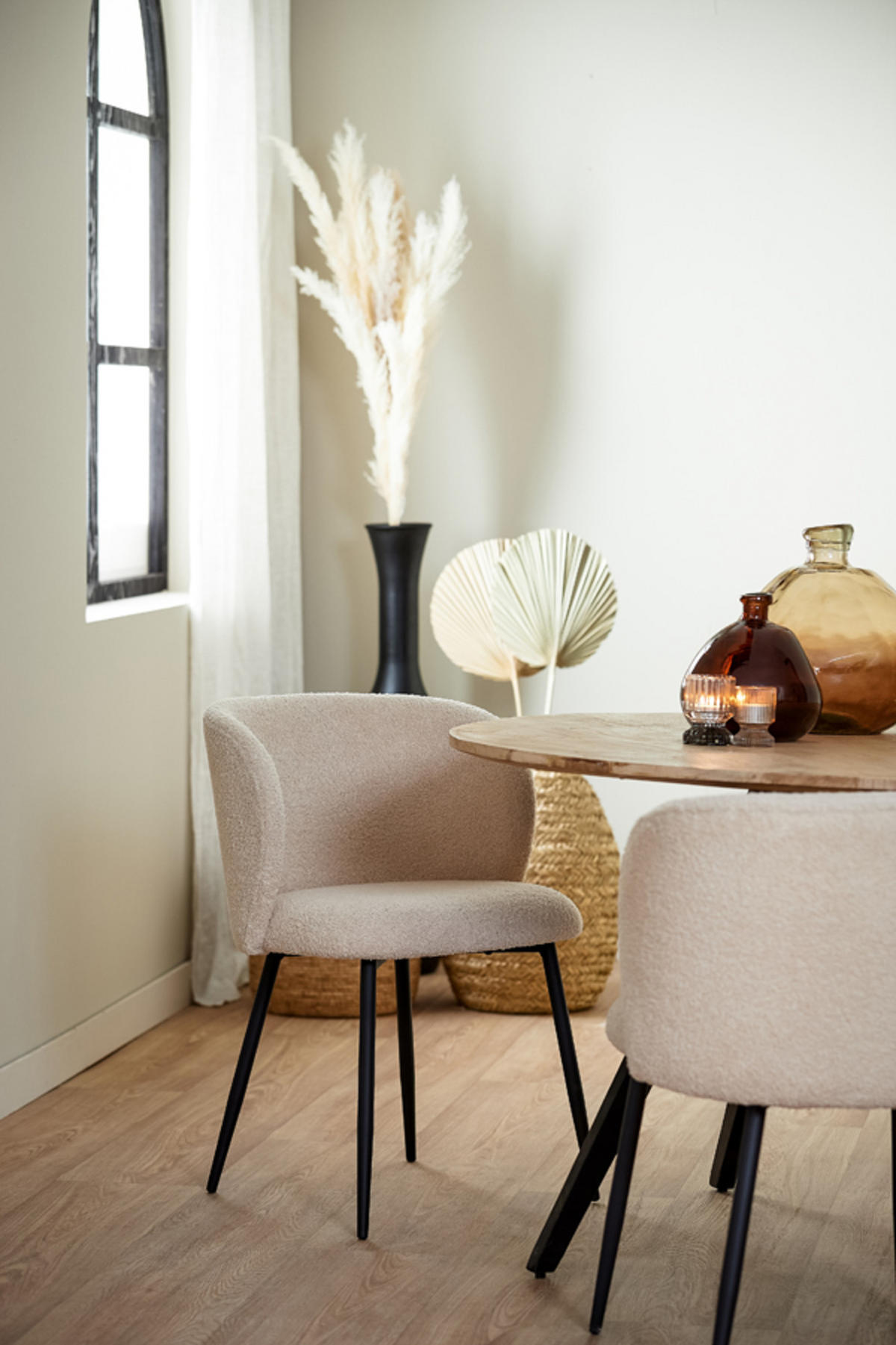 ESSZIMMERSTUHL Elyna Braun 56/55/79 cm - Beige, Textil (55/79/56cm) - Light & Living