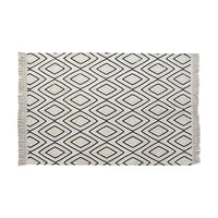 TEPPICH Schwarz Weiß (120 x 190 x 0,7 cm) - Weiß, Textil (120/190cm) - DKD Home Decor