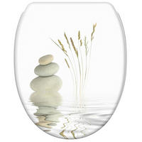 WC-SITZ mit Absenkautomatik & Top Fix Balance - Beige, Holzwerkstoff (37.7/5.5/48cm) - Sanilo