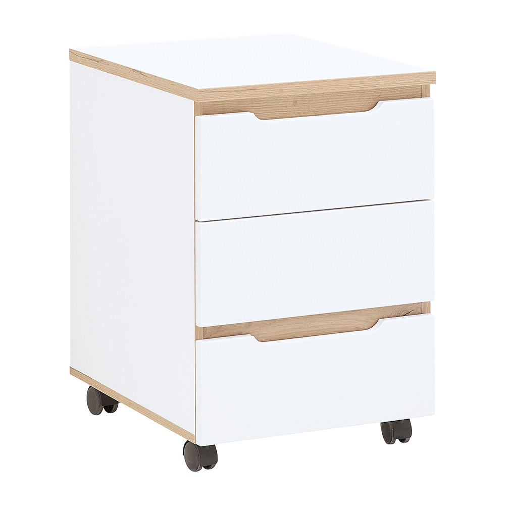 Lomado Rollcontainer Weiß 45x66x55 cm