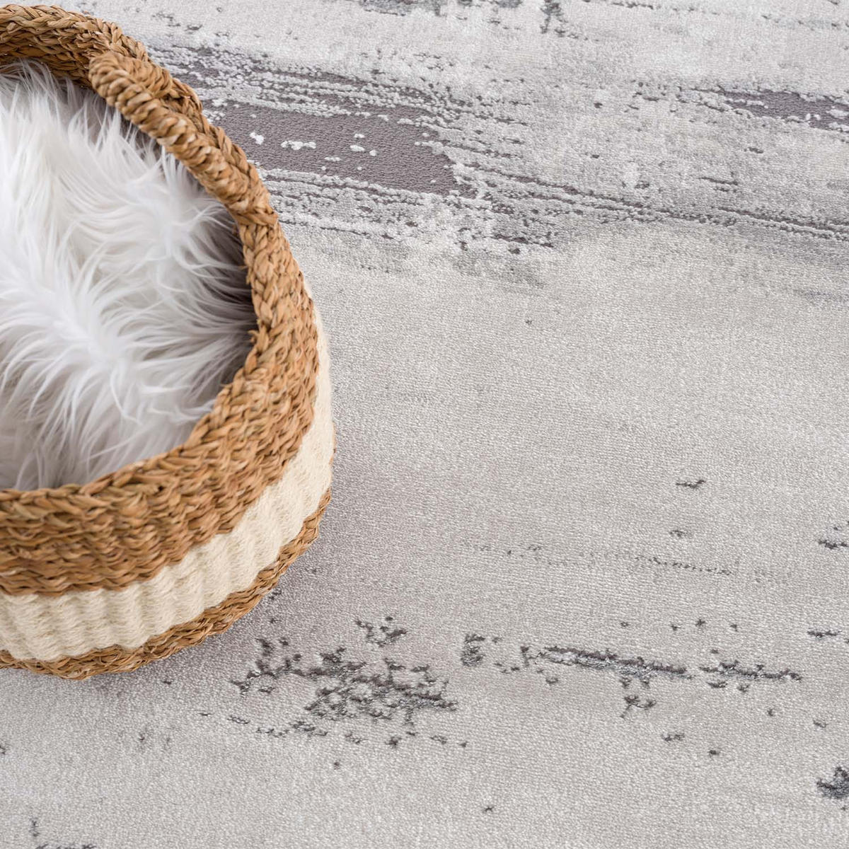 KURZFLOR-TEPPICH Chic 175 Grau 80x300 cm - Grau, Textil (80/300cm) - carpet city