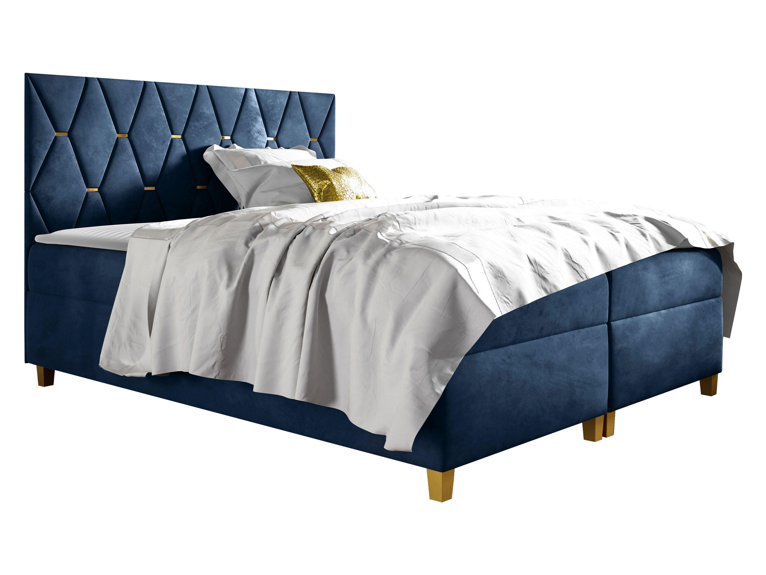Mirjan24 Boxbett Blau 160x200 cm