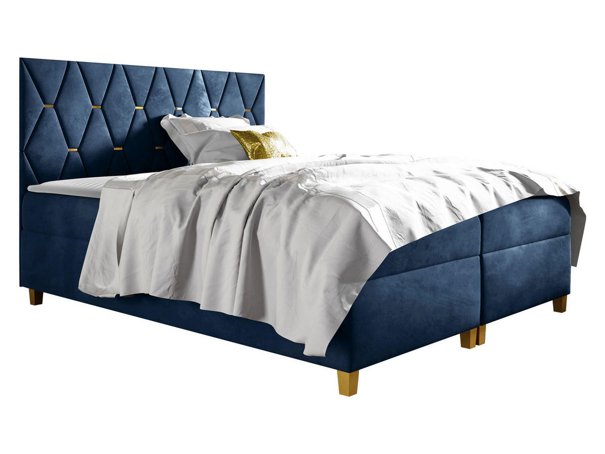 BOXBETT Inez - Blau, Holz (180/200cm) - MIRJAN24
