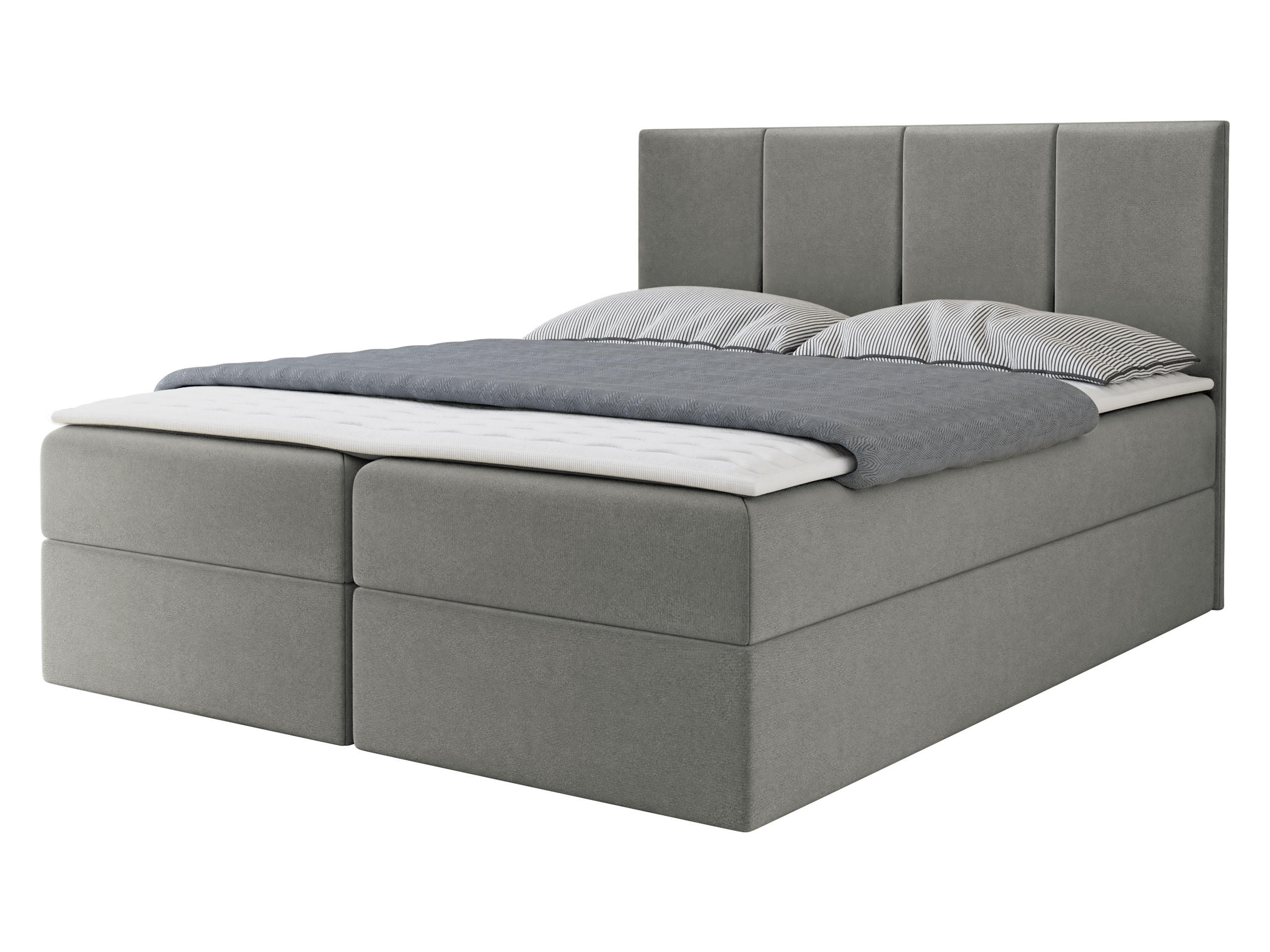 BOXBETT Rebos - H3 - Grau, Holz/Textil (180/200cm) - MIRJAN24