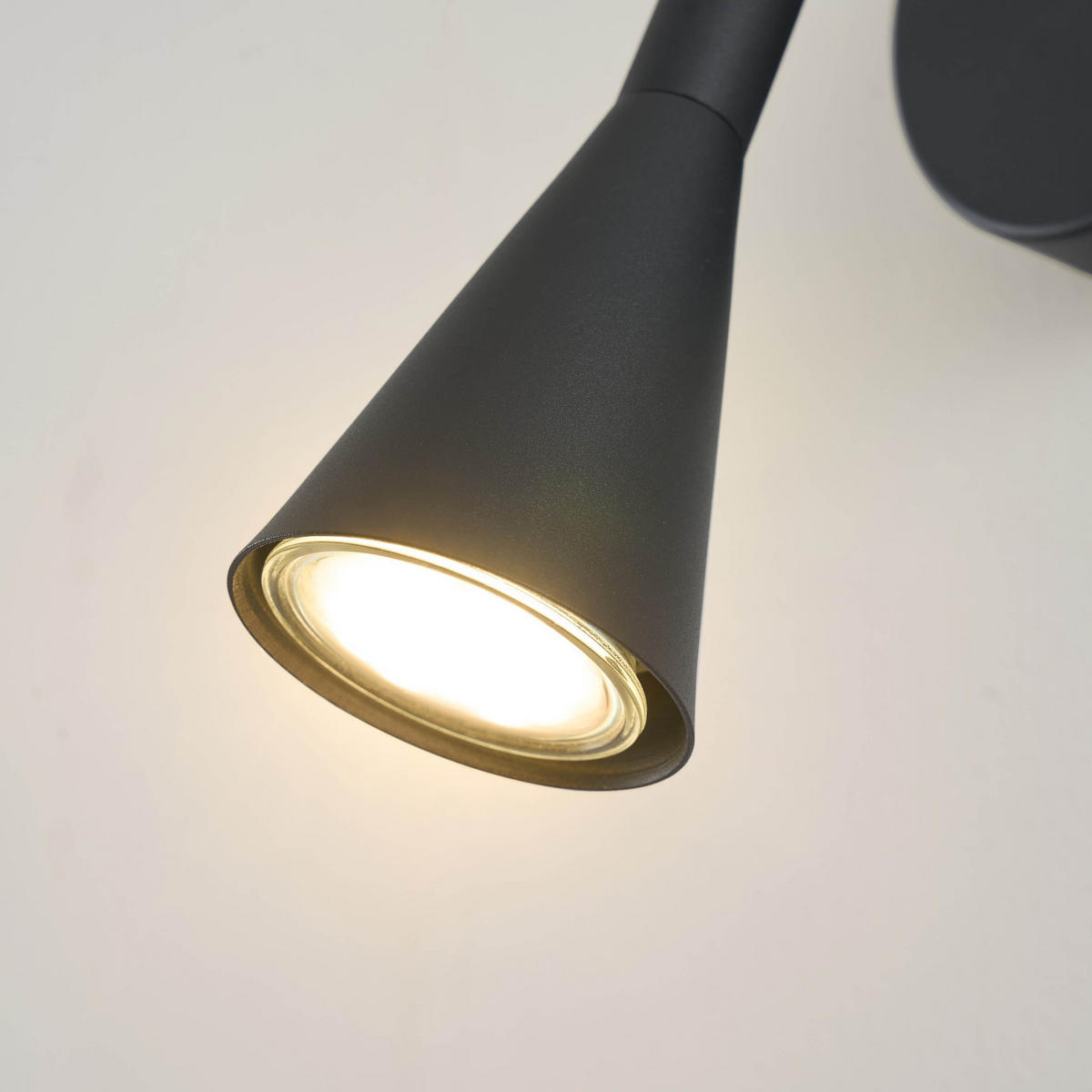 WANDLEUCHTE Holen, Schwarz und gold, 22.5cm - Goldfarben, Metall (11/22.5/11cm) - KOSILUM