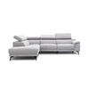 ECKSOFA FIERO 5-Sitzer mit 1 Relaxfunktion, hellgrau - Hellgrau, Holzwerkstoff/Textil (228/290cm) - Courtois Laville