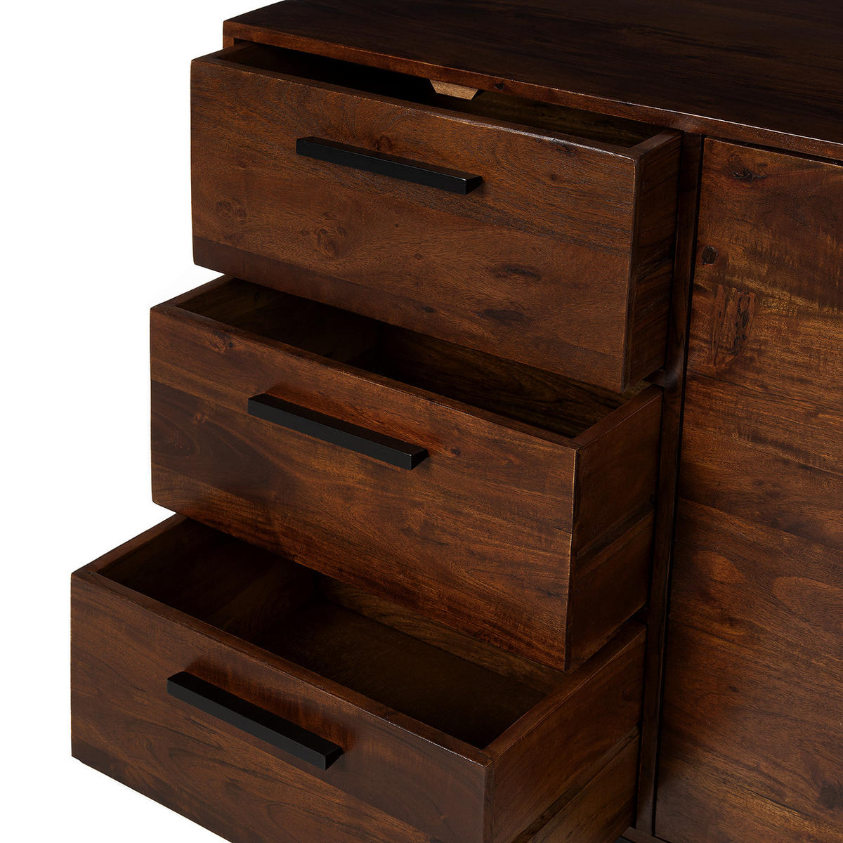 SIDEBOARD - Akazie massiv - Akaziefarben, Holz (145/80/40cm) - home24