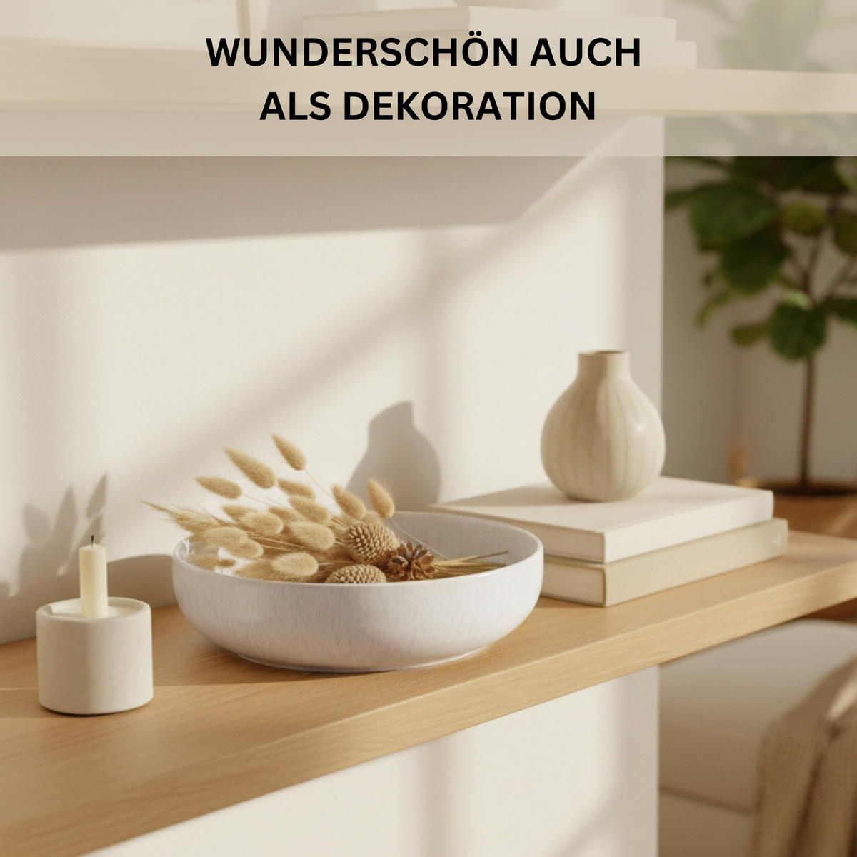 OBSTSCHALE Korfu - 1 teilig aus Steingut - Creme, Stein (24.5/6.5/24.5cm) - Sänger