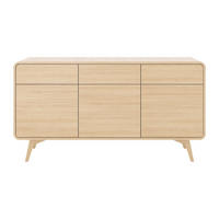 SIDEBOARD - 160 cm x 39 cm - Holz, Platte - Naturfarben Hell JALEMO - Naturfarben, Holz (160/84/39cm) - Vente-Unique