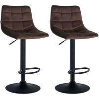 BARHOCKER Jerry 2er Set 87-108,5x43x46,5 cm Braun - Braun, Textil (43/87/46.5cm) - furnicato
