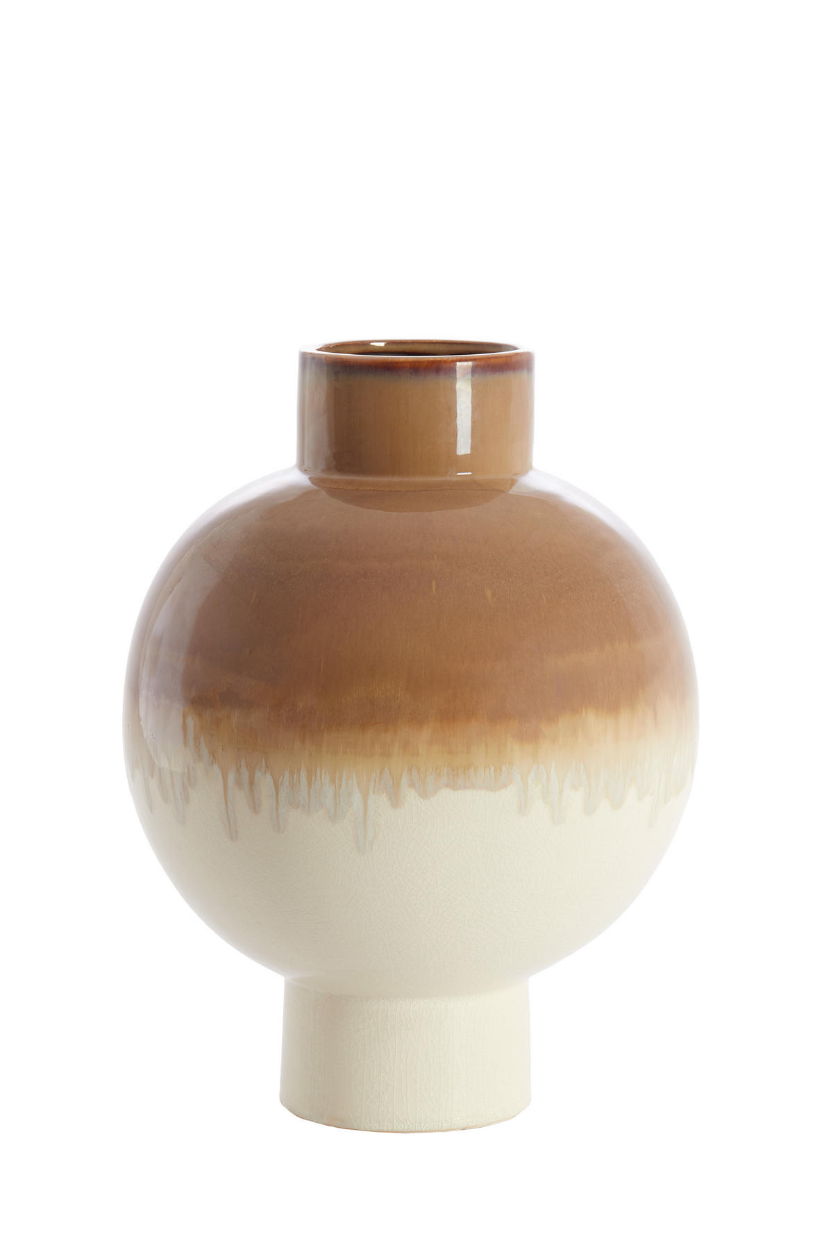 VAZE Zelata Weiß 34/34/46 cm - Weiß, Keramik (46cm) - Light & Living