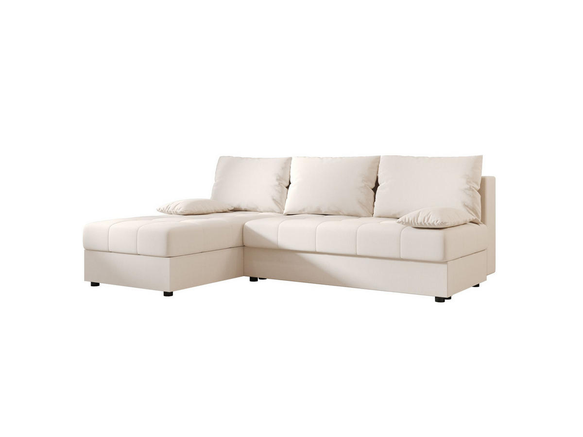 ECKSOFA MOS L Cosmic 10 Links mit Schlaffunktion - Beige, Textil (200/143cm) - Bedante