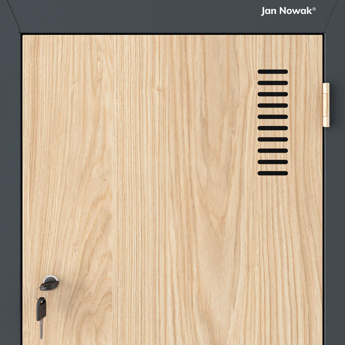 KLEIDERSCHRANK Typ L JULIA 185x80x45 cm - Anthrazit/Sonoma Eiche, Metall (80/185/45cm) - Jan Nowak