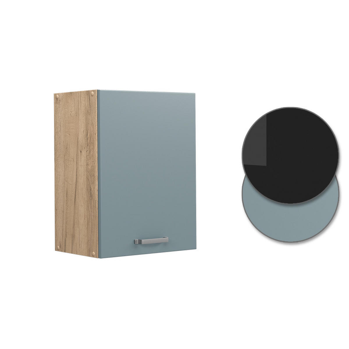 HÄNGESCHRANK R-Line Blau-Grau 45 cm - Honigeiche/Eiche Wotan, Holzwerkstoff (45/60/31cm) - Vicco