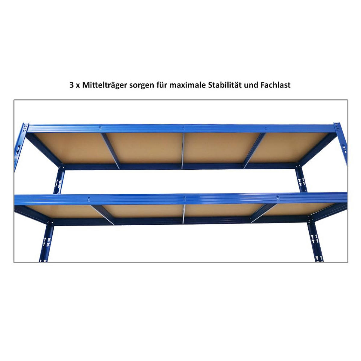 SCHWERLASTREGAL Goliath 3er-Set mit 3x 180x200x60 cm Fachlast 350 kg Blau - Blau, Metall (600/180/60cm) - PROREGAL