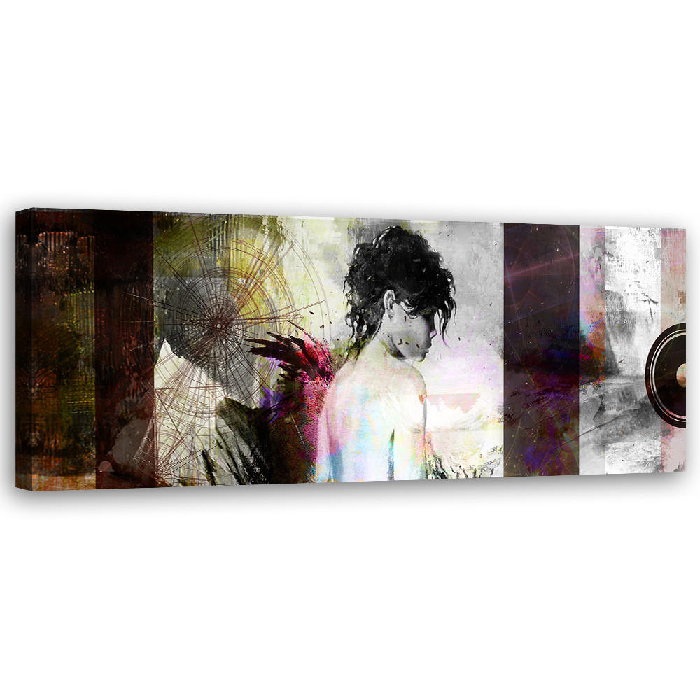 WANDBILD frau pastell glamour - Multicolor, Textil (90/30cm) - Feeby