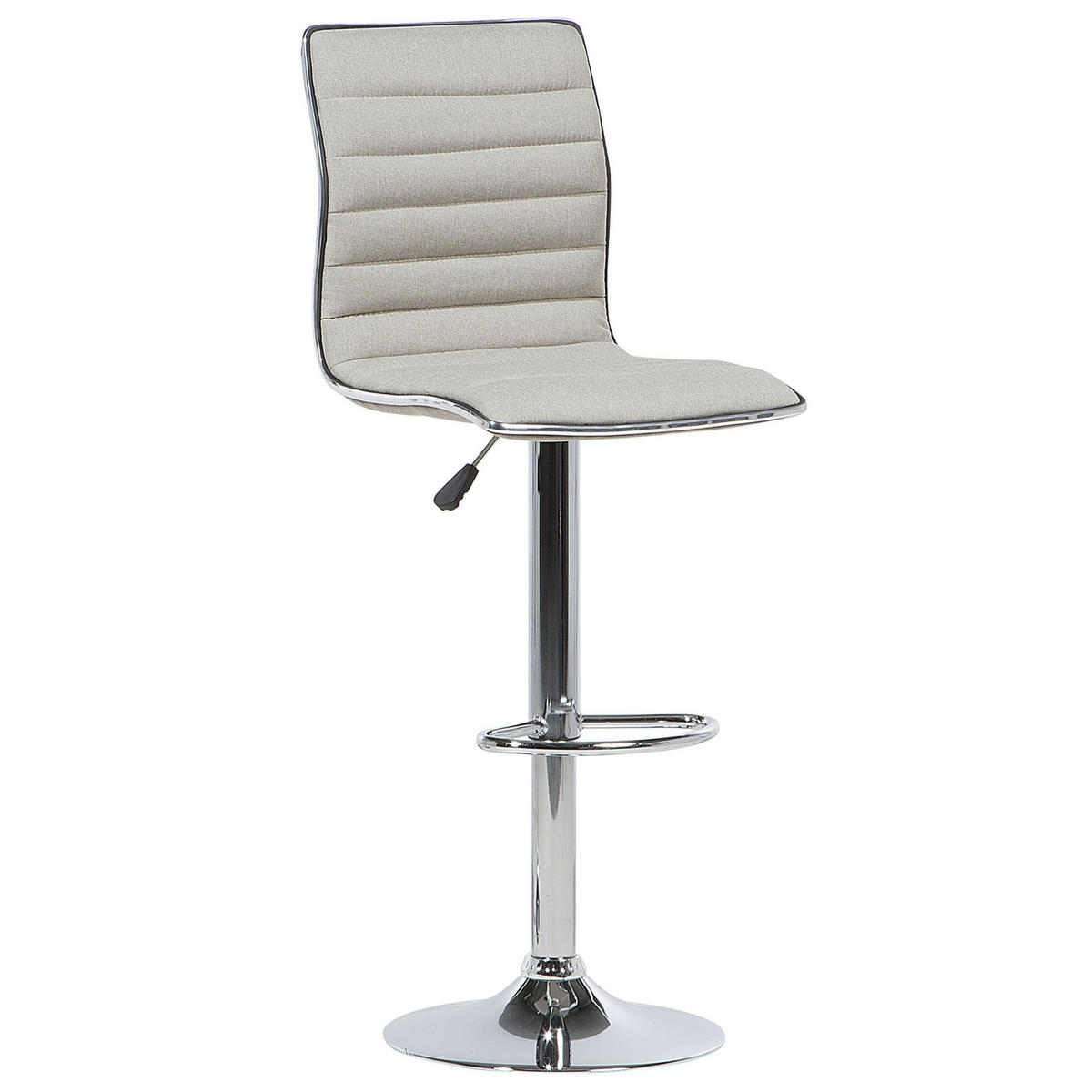 BARHOCKER 2er-Set Polsterbezug Beige Lucerne - Beige, Textil/Metall (40/116/39cm) - Beliani